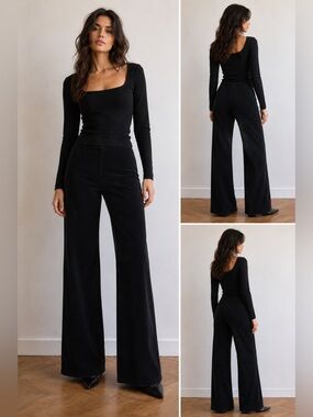 Cambio Black Straight Leg Jeans for Women